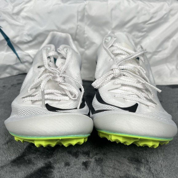 Nike Track & Field Spike Shoes Mens Size 9 White Black Volt Racing DR2741-102 - Picture 3 of 8